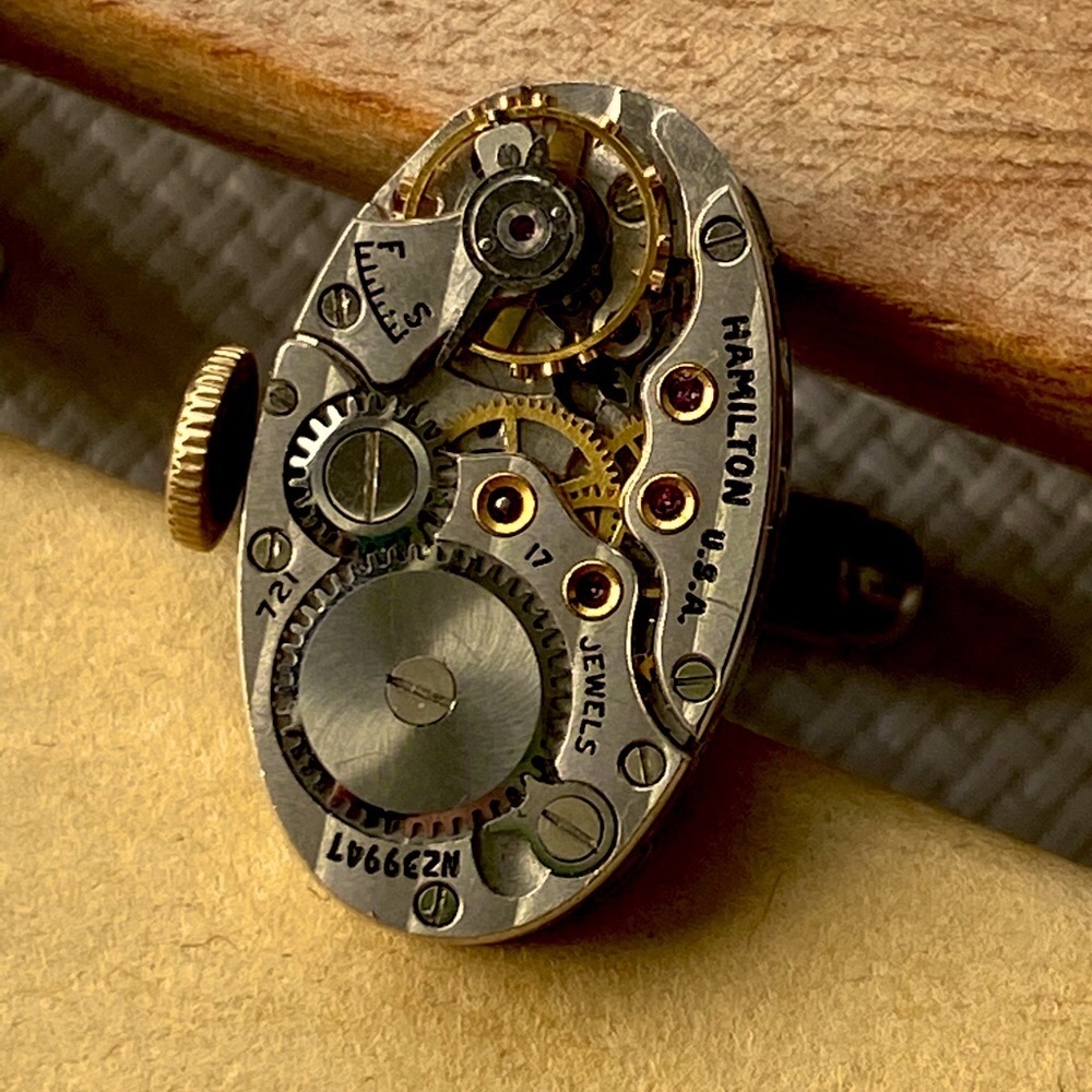 CUFFLINKS Vintage Hamilton Watch Movement 17 Jewel
